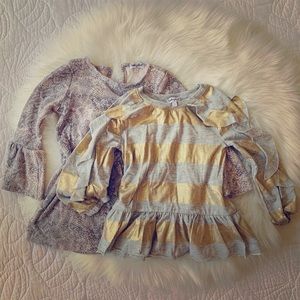 Two Splendid Trendsetter Girls Toddler Tunic Tops